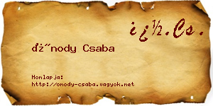 Ónody Csaba névjegykártya