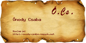 Ónody Csaba névjegykártya